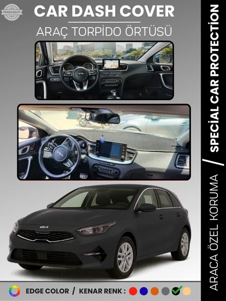 KIA CEED CD KASA (2018-2024) Torpido Örtüsü Panel Koruma Torpido Koruma Tam Uyum Çatlamayı Önler ürün görseli 1