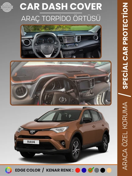 TOYOTA RAV4 XA40 (2013-2018) Torpido Örtüsü Panel Halısı Torpido Koruma Tam Uyum UV Koruma Kaymaz ürün görseli 1
