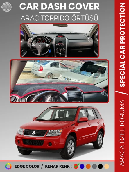 SUZUKI GRAND VİTARA (2006-2012) Torpido Örtüsü Panel Torpido Koruma Tam Uyum UV Koruma Hızlı Montaj ürün görseli 1