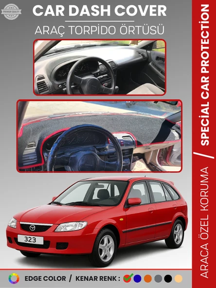 MAZDA 323 BJ HATCHBACK (1998-2003) Torpido Örtüsü Panel Koruma Torpido Koruma Tam Uyum UV Koruma ürün görseli 1