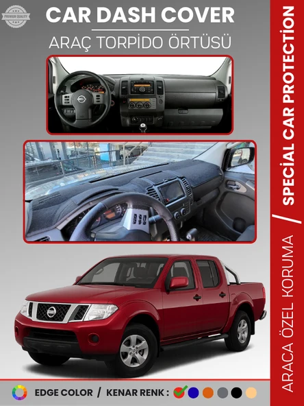 NISSAN NAVARA D40 (2005-2015) Torpido Örtüsü Panel Koruma Araca Özel UV Koruma Kaymaz Kolay Montaj ürün görseli 1