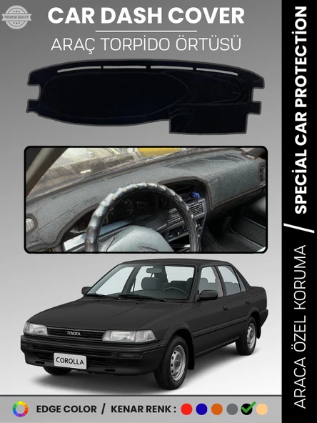 TOYOTA COROLLA (1988-1991) Torpido Örtüsü Panel Halısı Torpido Koruma Tam Uyum UV Koruma Kaymaz ürün görseli 1