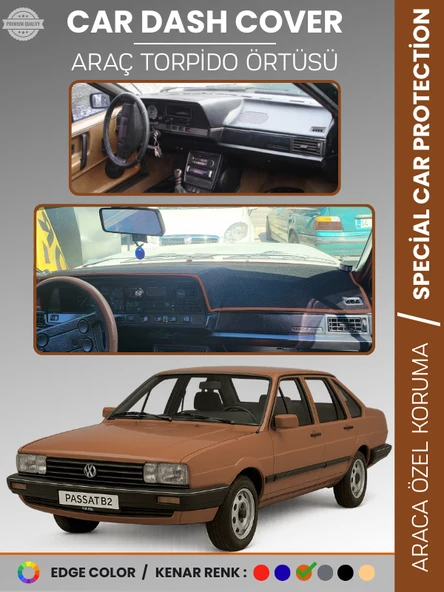 VOLKSWAGEN PASSAT B2 (1981-1988) Torpido Örtüsü Panel Halısı Torpido Koruma Tam Uyum UV Koruma ürün görseli 1