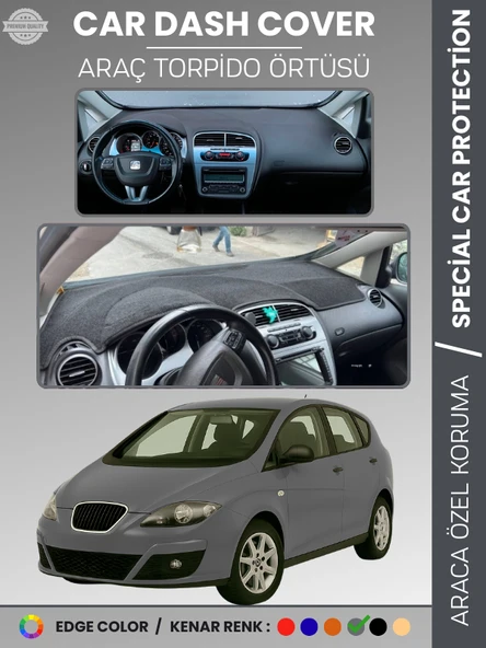 SEAT ALTEA (2010-2015) Torpido Örtüsü Panel Halı Koruma Tam Uyum UV Koruma Hızlı Montaj ürün görseli 1