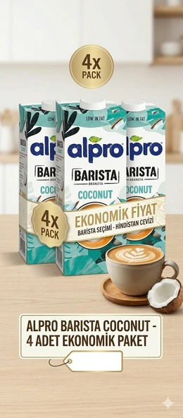 hindistan cevizi içeceği barista coconut 1 lt x 4 Adet ürün görseli 1