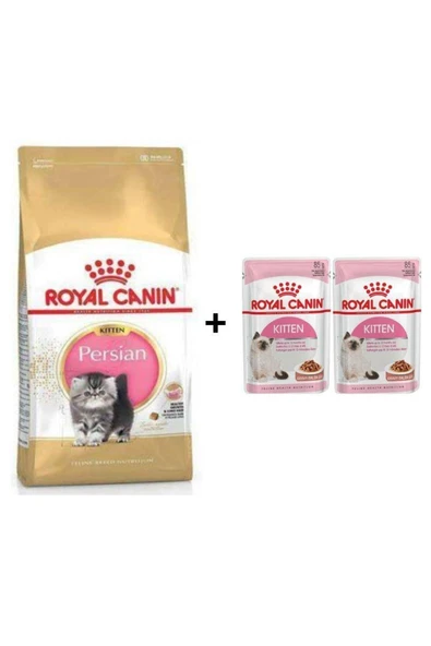 Royal Canin Kitten Persian Yavru Kedi Maması 2 Kg + 2 Adet Yaş Mama Hediye ürün görseli 1