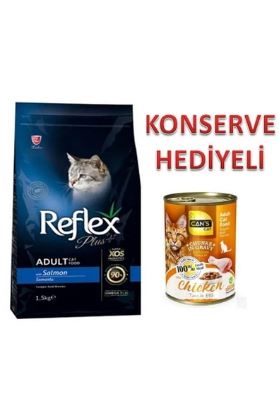 Reflex Somonlu Yetişkin Kedi Maması 1,5 kg Konserve ürün görseli 1