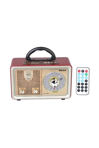 Meier 110bt Şarjlı Nostaljik Radyo Usb/sd/mp3/bluetooth ürün görseli 1