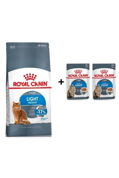 Royal Canin Light Weight Kedi Maması 1,5 Kg + 2 Adet Yaş Mama Hediye ürün görseli 1