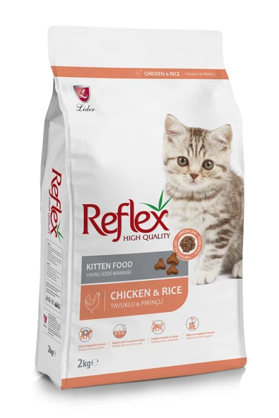 Reflex Kitten Tavuklu Ve Pirinçli Yavru Kedi Maması 2 kg ürün görseli 1