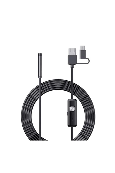 15 Metre Yumuşak Kablo Android Uyumlu 3in1 Endeskop Yılan Kamera 8mm Ledli ürün görseli 1
