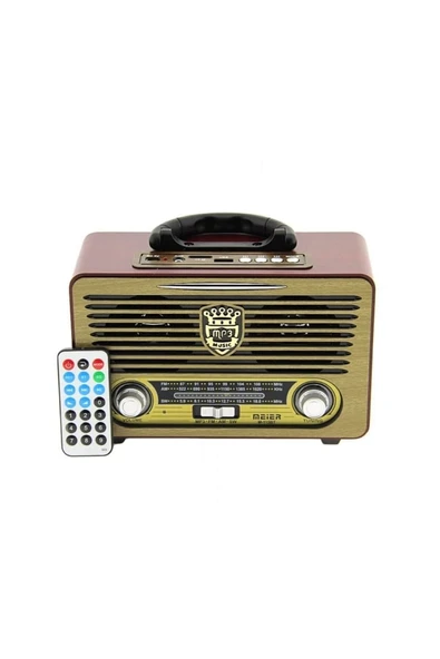 Meier 115 Bt Bluetoothusb Sd Kart Girişli Kumandalı Radyo Mp3 Açık Kahverengi ürün görseli 1