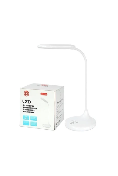 Dokunmatik Şarjlı Katlanabilir Kitap Okuma Ve Masa Lambası Günışığı Ve Beyaz 26 Led ürün görseli 1