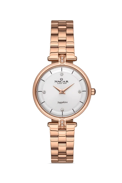 Nacar SAFİR CAM ROSE GOLD KADIN KOL SAATİ NC34-39C714-RSMS ürün görseli 1