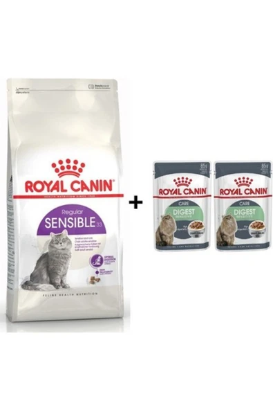 Royal Canin Sensible 33 Kuru Kedi Maması 4 kg + 2 Adet Yaş Mama Hediye ürün görseli 1