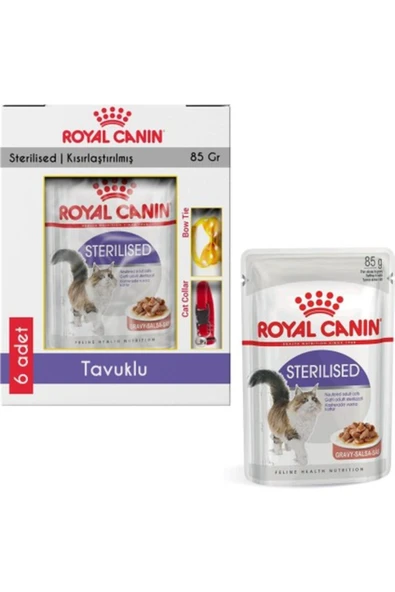 Royal Canin Sterilised Tavuklu Kısırlaştırılmış Kedi Konservesi 6X85 gr ürün görseli 1