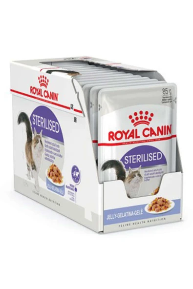 Royal Canin Jelly Sterilised Kısırlaştırılmış Yaş Kedi Maması 85 gr-(12 Adetx85 gr) ürün görseli 1