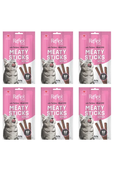 Reflex Cat Stick Treats  Hindili Yavru Kedi Ödül Çubukları 9gr -6 Adet ürün görseli 1