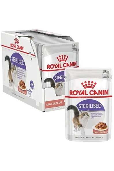 Royal Canin Sterilised Gravy Kısır Kedi Pouch Yaş Mama 85 Gr X 12 Adet ürün görseli 1