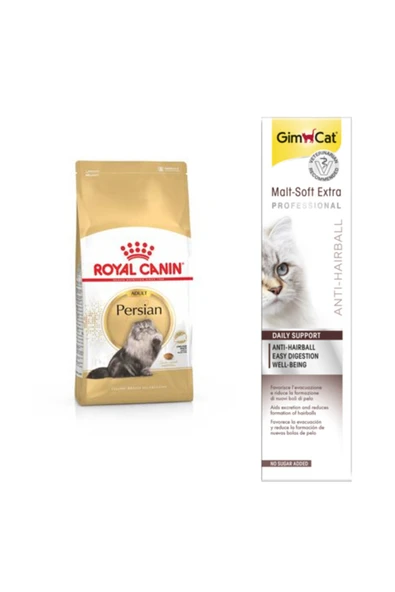 Royal Canin Persian Iran Yetişkin Kuru Kedi Maması 2 kg + Gimcat Anti-hairball Malt Paste Kedi Macunu 100 gr ürün görseli 1