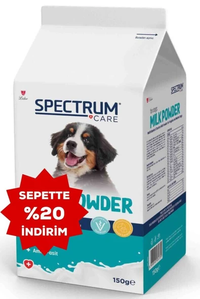 Spectrum Care Yavru Köpekler için Taurin ve Multivitaminli Süt Tozu 150gr ürün görseli 1