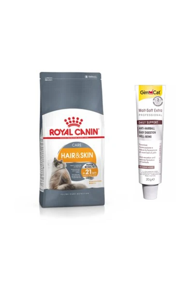 Royal Canin Hassas Tüylü Yetişkin Kediler Için Mama 2 Kg + Gimcat Anti-hairball Malt Paste Kedi Macunu 20gr ürün görseli 1