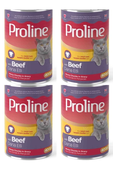 Lider Proline Dana Etli Yetişkin Kedi Konservesi 400 Gr* 4 Adet ürün görseli 1