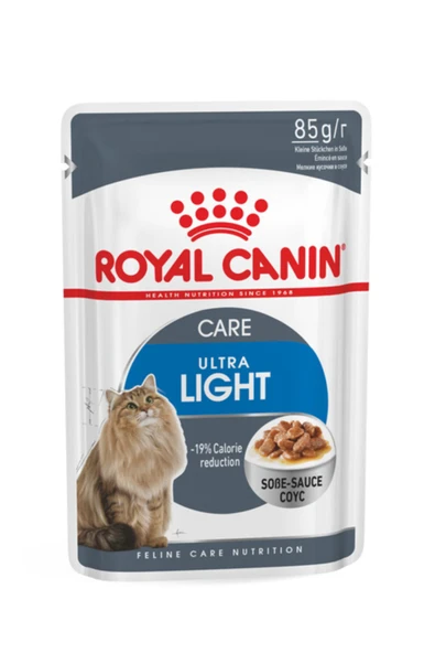 Royal Canin Ultra Light Pouch Yaş Diyet Kedi Maması 85 Gr X 3 Adet ürün görseli 1