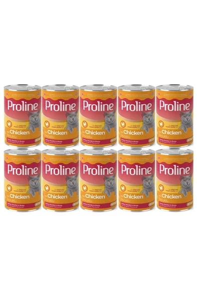 Proline Proline Tavuklu Yetişkin Kedi Konservesi 400 Gr*10 Adet ürün görseli 1