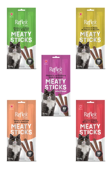 Reflex Meaty Sticks Kedi Ödülü 3x5 gr X 5 Adet ürün görseli 1