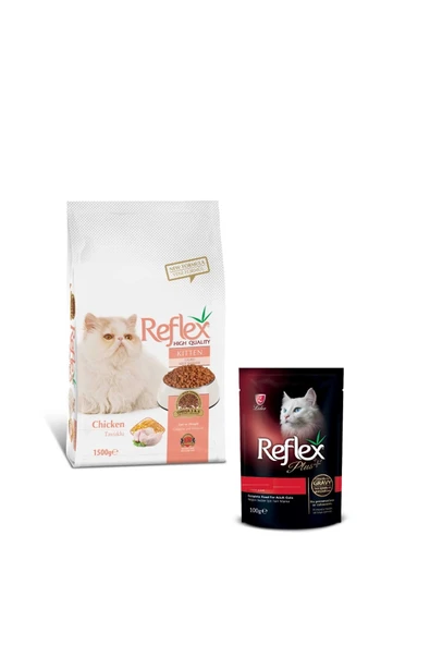 Reflex Yavru Kedi Maması 1,5 Kg+ Plus 100 Gr Pounch ürün görseli 1