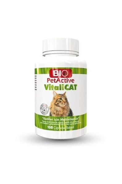 Orqinel Bio Pet Active PetActive Vitalicat Kedi Multivitamin 150 Tablet ürün görseli 1