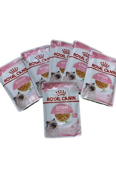 Royal Canin Kitten Jelly Pouch Konserve Yavru Kedi Maması 6x85gr ürün görseli 1