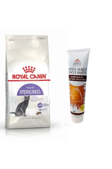 Royal Canin Sterilised Kedi Maması 4 Kg + Apex Kedi Maltı 100 Gr (original) ürün görseli 1