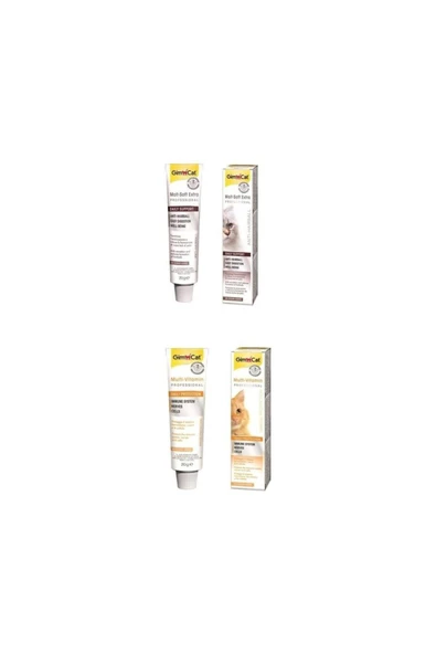 Gimcat Kedi Macunu Malt 20 gr Multivitamin 20 gr 2 Li Set - Petshopundan ürün görseli 1