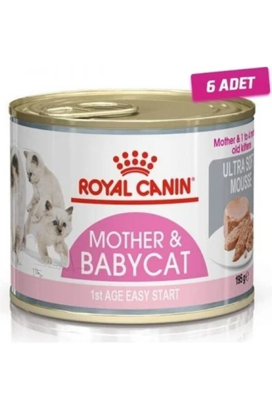Royal Canin 6 Adet - Royal Canin Mother & Babycat Konserve Yavru Kedi Maması 195 gr ürün görseli 1