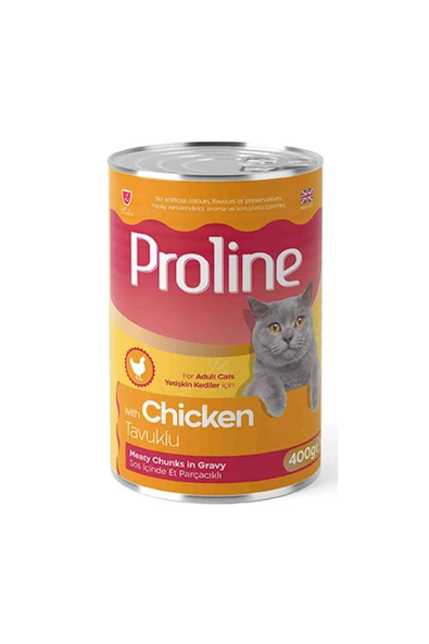 Proline Tavuklu Sos İçinde Gravy Yetişkin Kedi Konservesi 400 Gr ürün görseli 1