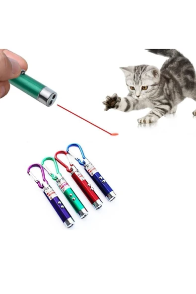 Calido Elektronik Kedi Lazer Oyuncak Ledli Led Pilli Işık Ödül Çimi Otu Mama Alıştırma Smokin Scottish Fold Cat ürün görseli 1