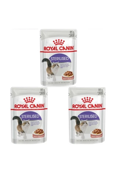 Royal Canin Sterilised Kısırlaştırılmış Yaş Kedi Maması 85 Gr Lü ürün görseli 1