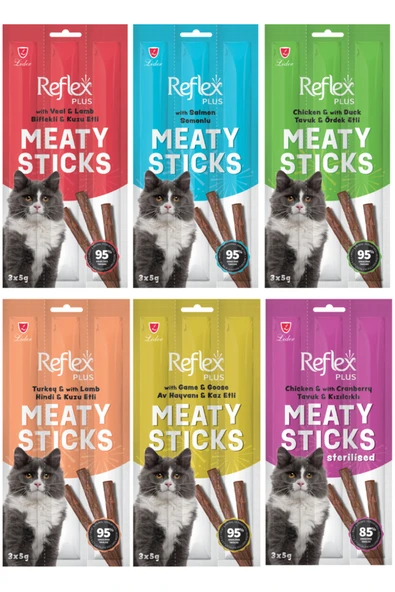 Reflex Stick Kedi Ödül 6'lı Fırsat Pakedi 3x5 Gr. ürün görseli 1