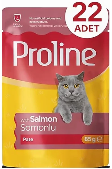 Proline Pouch Somonlu Yaş Kedi Mama 22*85 Gr ürün görseli 1