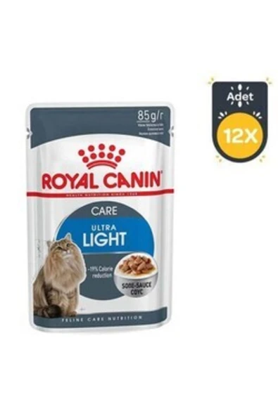 Royal Canin Ultra Light Kedi Diyet Konservesi 85 Gr*12 Adet ürün görseli 1