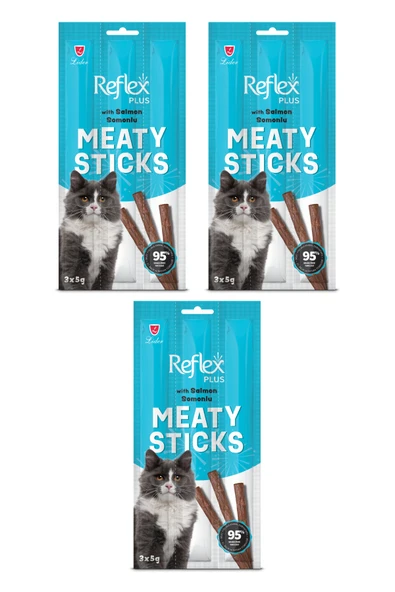 Reflex Stick Somonlu Kedi Ödül Maması 3*5 gr 3 Paket ürün görseli 1