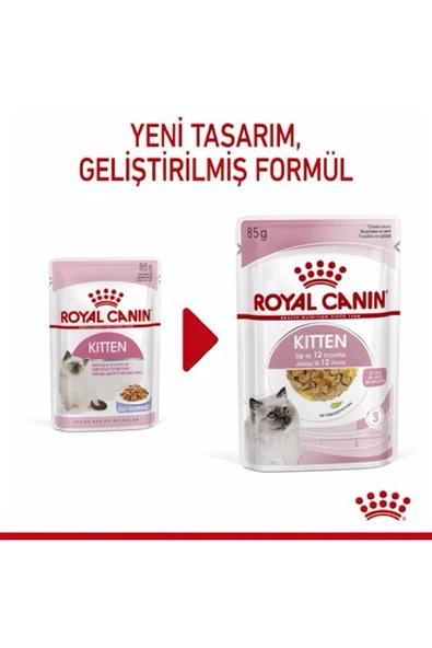 Royal Canin Fhn Kitten Jelly Yaş Yavru Kedi Maması 12'li 85 Gr x 12 Adet ürün görseli 1