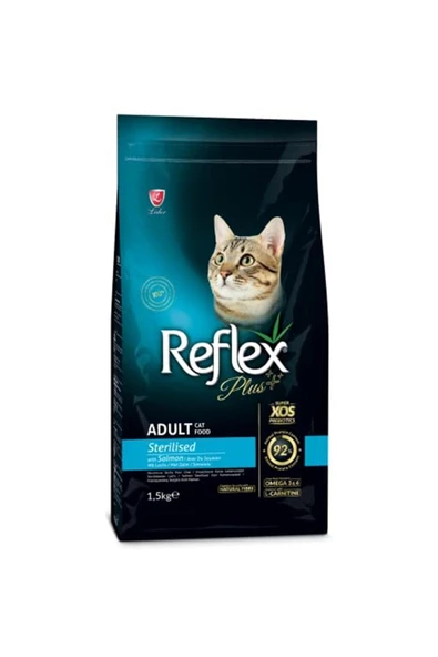 Reflex Plus Kısırlaştırılmış Yetişkin Kediler Için Somonlu Kedi Maması, 1,5 Kg ürün görseli 1