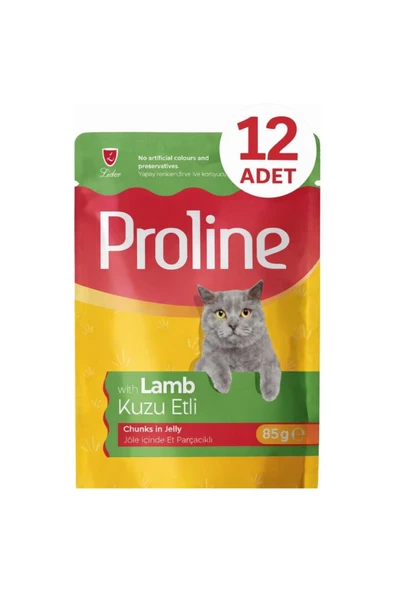 Proline Proline Pouch Kuzu Etli Yaş Kedi Mama 12 x 85 gr ürün görseli 1