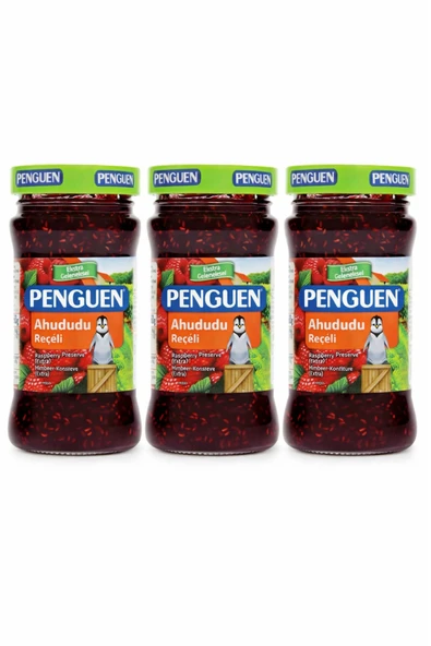 Penguen Ahududu Reçeli Ekstra Geleneksel 380 gr x 3 Adet ürün görseli 1