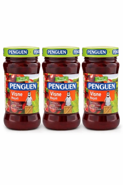 Penguen Vişne Reçeli Ekstra Geleneksel 380 gr x 3 Adet ürün görseli 1