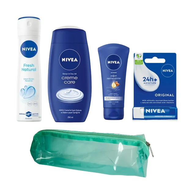 Nivea 4'lü Kişisel Bakım Seti + Çanta Hediyeli ürün görseli 1