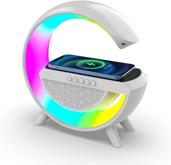 Zhltools Kablosuz Şarj Standlı 5w Rgb Aydınlatmalı Bluetooth Hoparlör ürün görseli 1